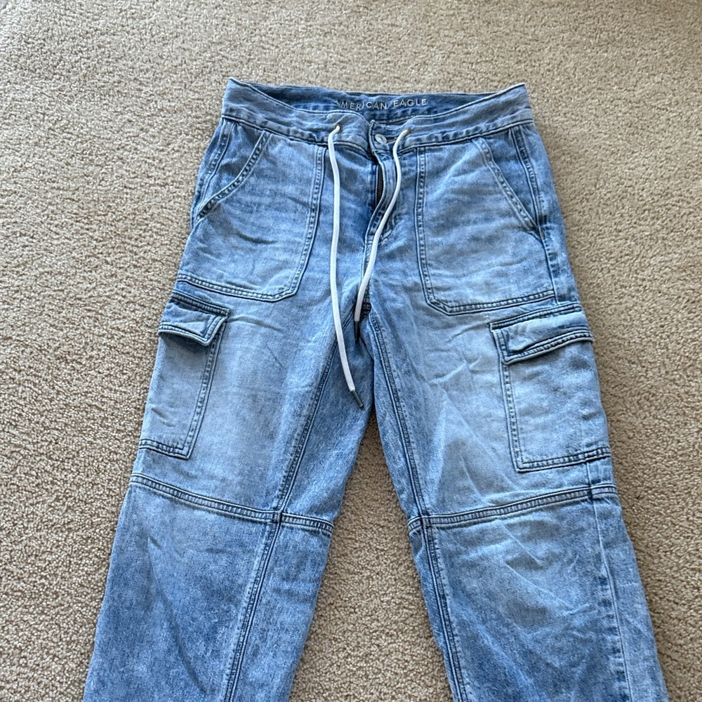 American Eagle Outfitters Light Blue Cargo Pants